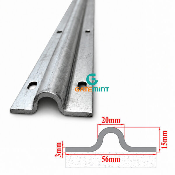 Ray U dày 3mm phi 21 chuyên dụng cho cổng lùa, thiết kế chắc chắn giúp cổng lùa êm ái và bền bỉ theo thời gian