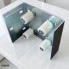Bộ dẫn hướng cổng lùa 4 con lăn D30x40 Gatemint bằng thép mạ kẽm kết hợp con lăn chất liệu nilong cao cấp chống mài mòn giúp cổng trượt vận hành ổn định, giảm rung lắc và chống mài mòn hiệu quả