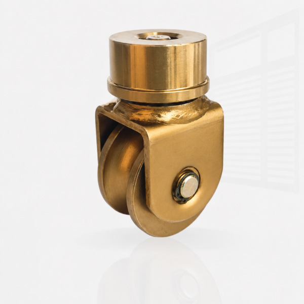 Bánh Xe Cổng Lùa Xoay 360 – Ray U21 – D60 – Màu Vàng
