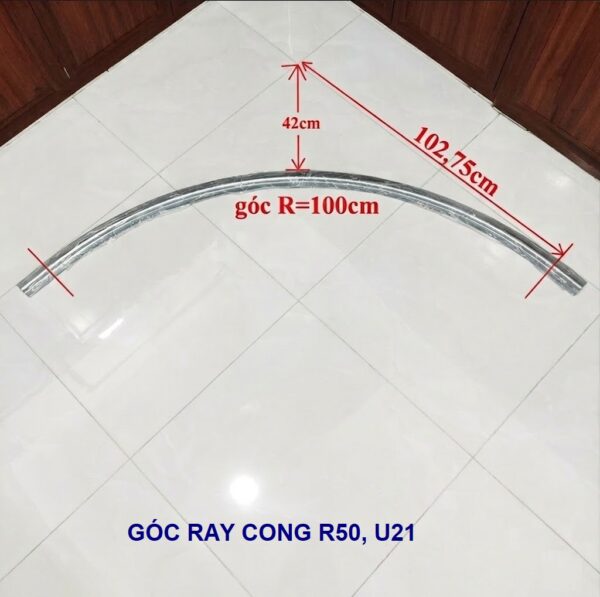 Đoạn Ray Cong chuyên dụng Cho Cổng Lùa Cong giúp dẫn hướng cổng lùa đúng hướng theo góc cong, giúp cổng chạy mượt mà không lo bị lệch hướng