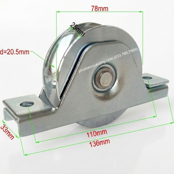 Bánh xe cổng trượt Ray U GateMint , đế gắn âm chất liệu thép mạ kẽm bạc đạn cao cấp, giúp cổng lùa vận hành êm ái, không gây tiếng ốn, chịu tải tốt và chống mài mòn hiệu quả, chuyên sử dụng cho cổng lùa