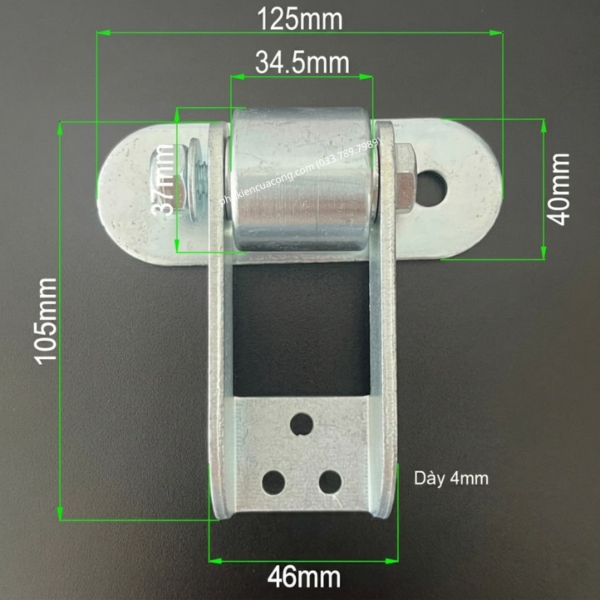 Bản Lề Lệch Tâm Cho Cổng Lùa Cong GateMint chuyên dụng cho cổng lùa cong, cổng lùa vòng cung. Góc mở lớn và lệch tâm giúp cổng khi mở đến đoạn cổng bo cong không bị cấn ray, giúp cổng vận hành mượt mà ổn định