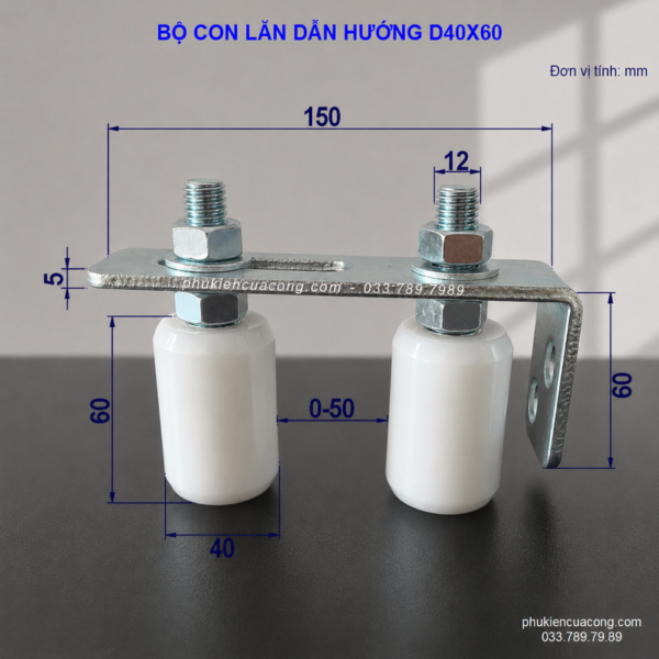 Con Lăn Dẫn Hướng Cổng Lùa D40x60 GateMint giúp dẫn hướng cổng chạy đúng hướng, chất liệu nylong cao cấp chống mài mòn cho cổng vận hành bền bỉ và êm ái, giảm ma sát tiếng ồn