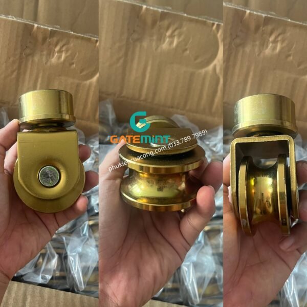 Bánh Xe Xoay 360 Độ Trượt Ray U, D60 thương hiệu GateMint được thiết kế chắc chắn với khả năng xoay linh hoạt, chịu tải cao giúp cổng trượt vận hành ổn định và giảm ma sát hiệu quả chuyên dụng cho cổng lùa cong