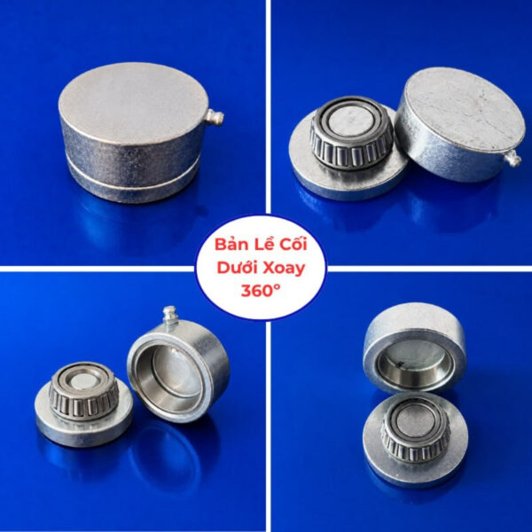 BẢN LỀ CỐI XOAY 360 ĐỘ VÒNG BI CÔN CHỊU TẢI CAO Gatemint vòng bi đũa chuyên dùng cho cổng mở cánh, xoay nhẹ êm, không giới hạn góc mở, giúp giảm tải cho cổng hiệu quả. Phù hợp với tất cả mẫu cổng mở cánh